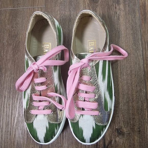 Baldiz Sole Mate Womens Sneakers Sz 38(7/7.5) Silk Outer Green